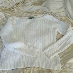 Women's White Ralph Lauren Polo sweater